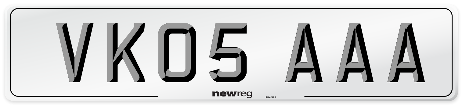 VK05 AAA Number Plate from New Reg